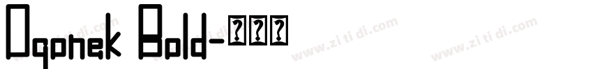 Ogonek Bold字体转换